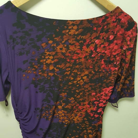 Jones New York Purple Short Sleeve Dress - Picture 5 of 5